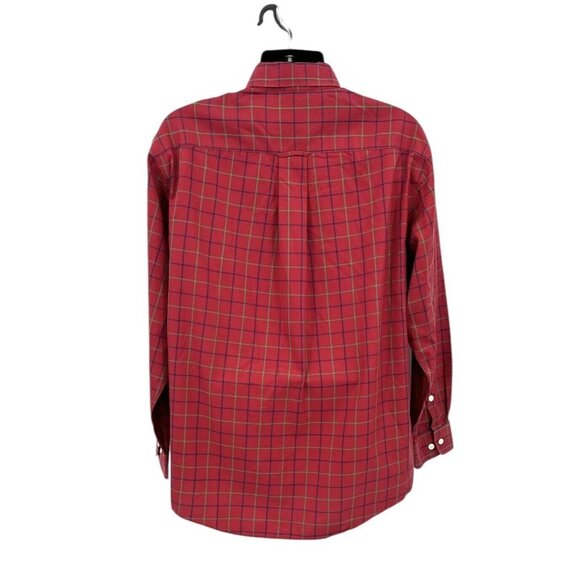 Vintage Orvis Mens Button Down Shirt Size Large Red Plaid - Picture 3 of 7